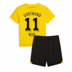 Borussia Dortmund Marco Reus #11 Hjemmebanesæt Børn 2023-24 Kort ærmer (+ korte bukser)